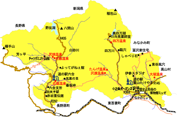 中之条町の地図